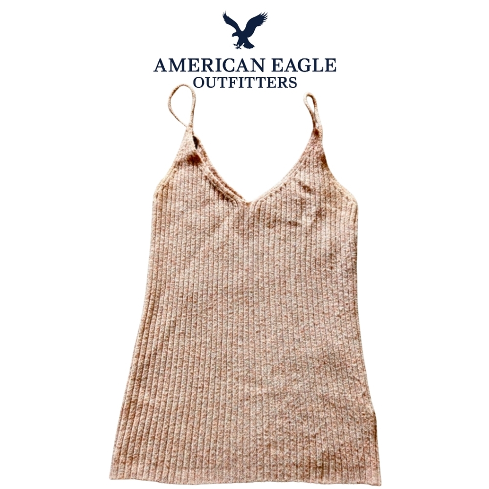 American Eagle, ribbed style, ladies tank, soft pink colour, size Med, EUC